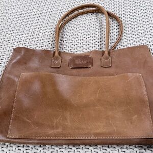 Elegant Brown Leather Tote